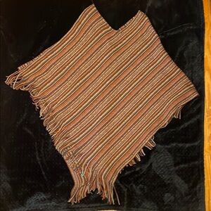 Striped Multicolor Poncho